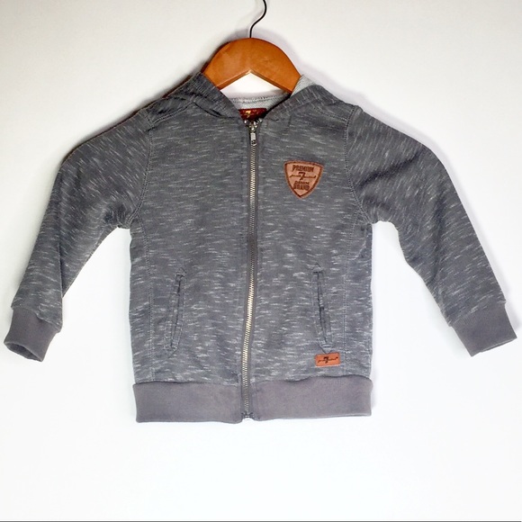 7 For All Mankind Other - 7 For All Mankind Boys 3t Gray Zip Up Hoodie